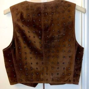 Prada lace down vest, rare, suede, vintage, lined, excellent condition. 1_99055b59-2e8a-42f9-81db-  main image 4